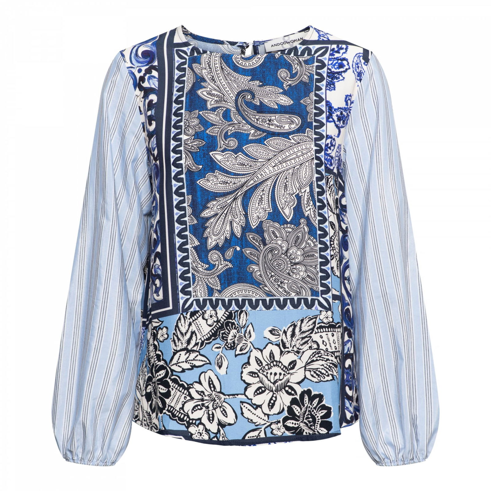 ANGELA PAISLEY PATCHW BI-Indigo multi