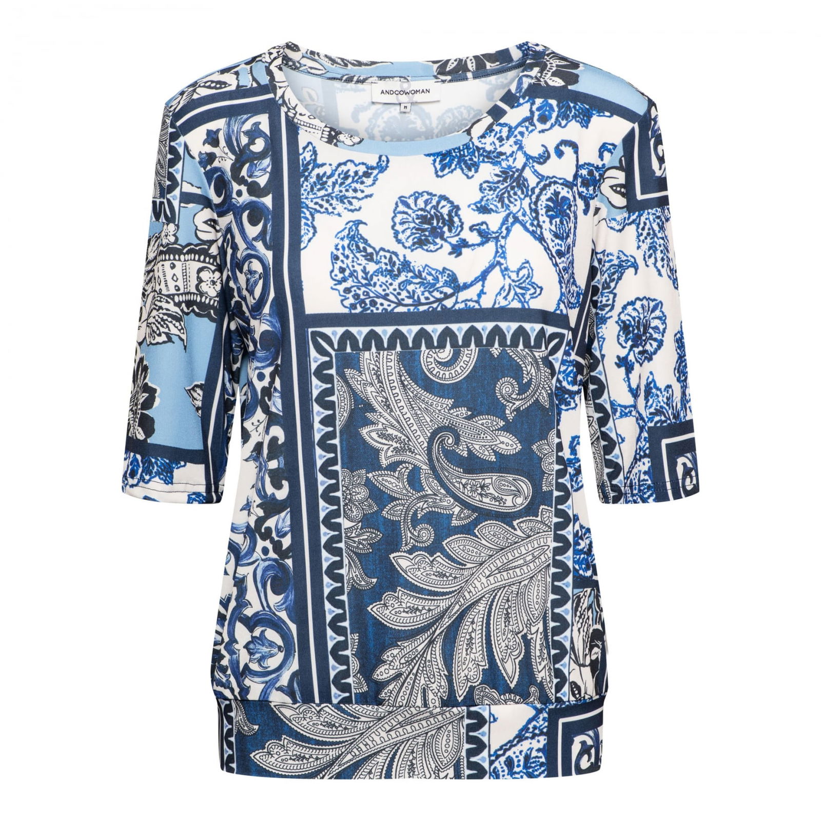 LUCILLE PAISLEY PATCHW BI-Indigo multi