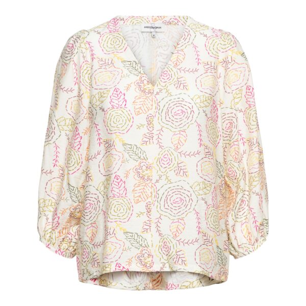 AYLA STITCH FLOWER CH-Cream multi