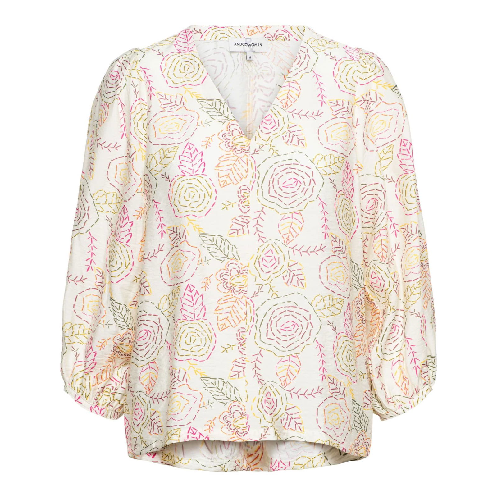 AYLA STITCH FLOWER CH-Cream multi