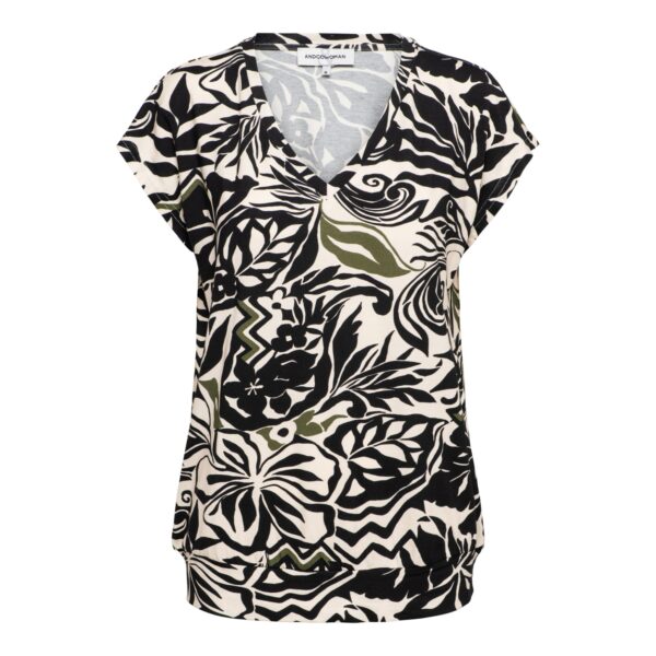 LUCIA LEAF A-Black multi