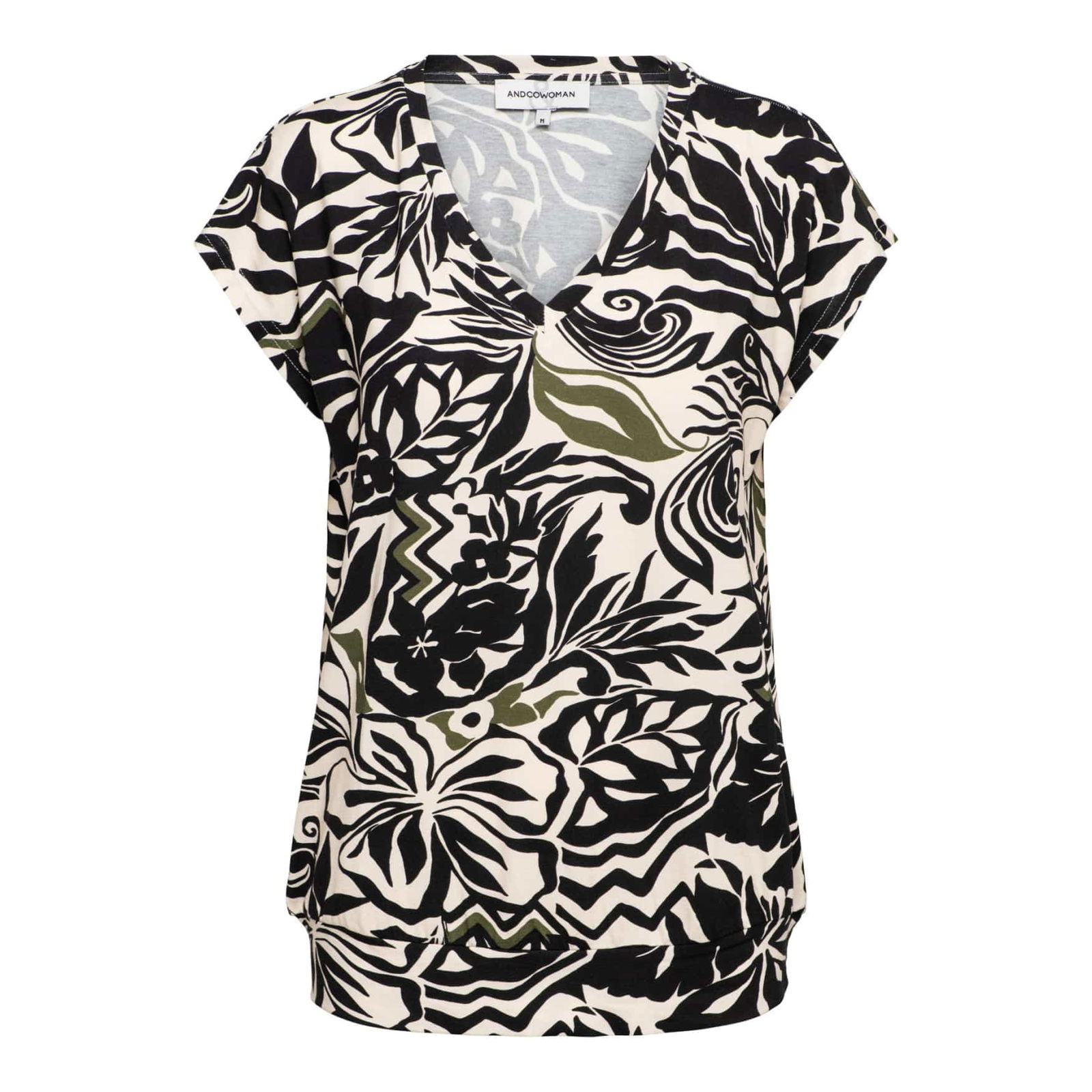 LUCIA LEAF A-Black multi