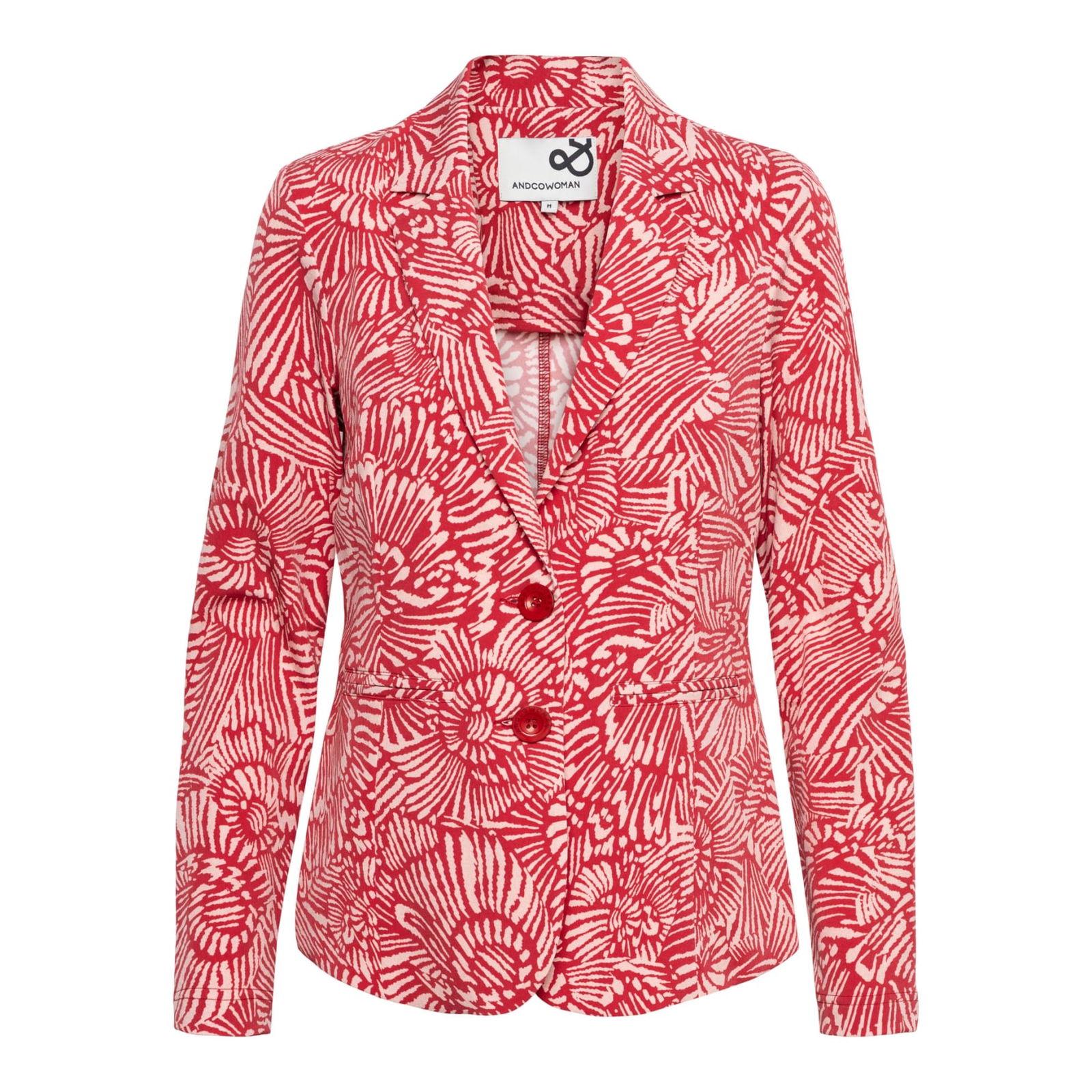 PHILEINE FOSSIL FLOWER LR-Stone Red multi