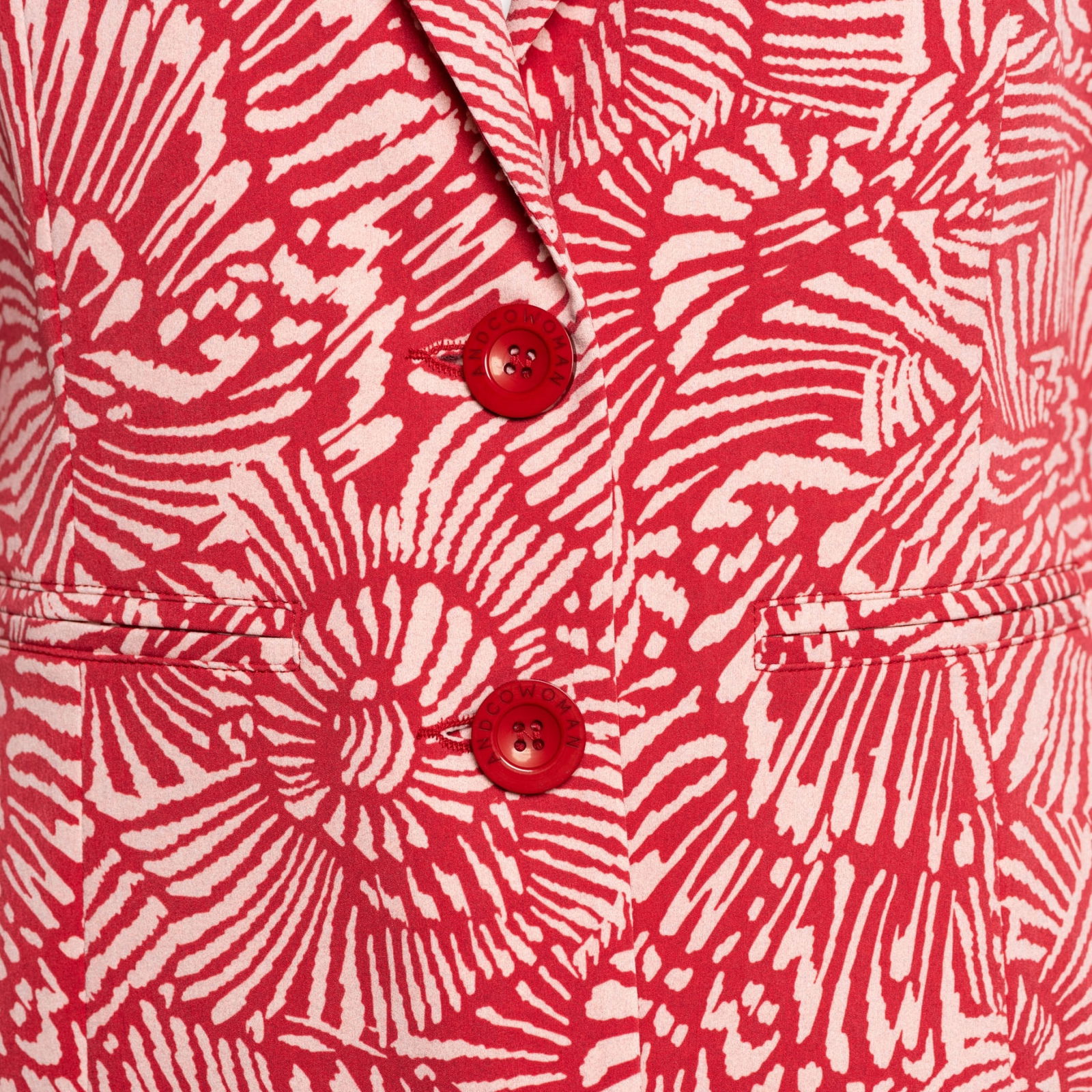 PHILEINE FOSSIL FLOWER LR-Stone Red multi