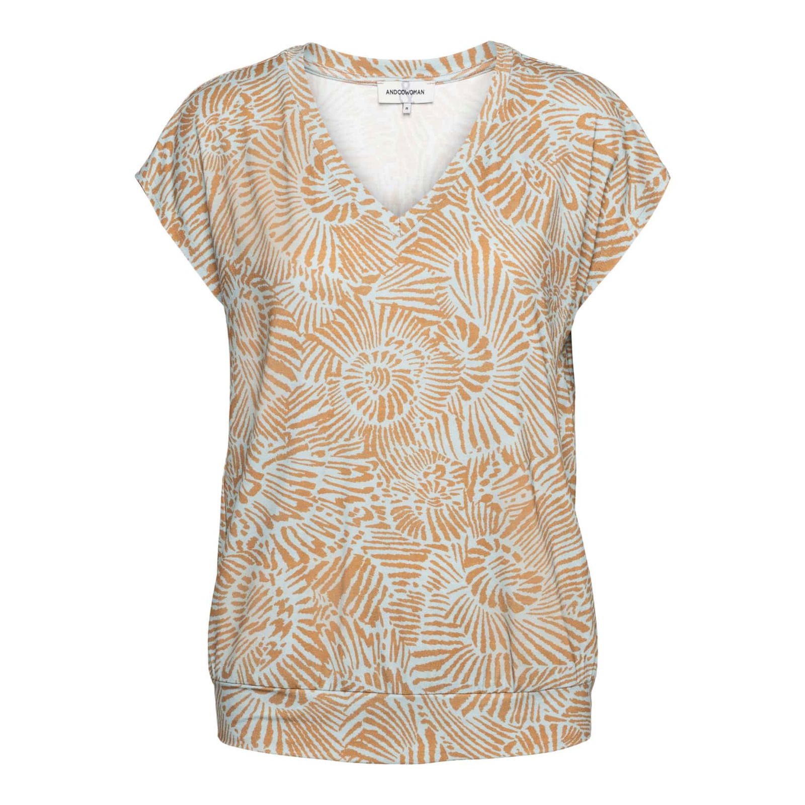 LUCIA FOSSIL FLOWER NT-Pastel Turq multi