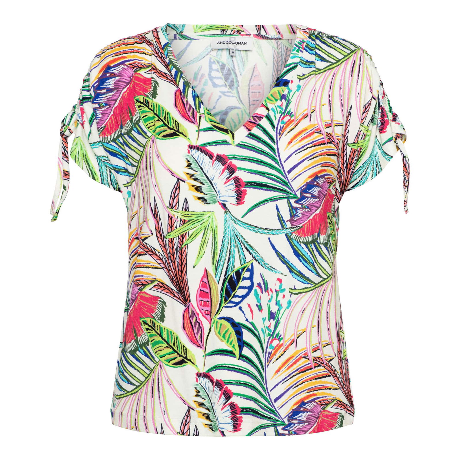 VIANA MULTI LEAF M-Ecru multi