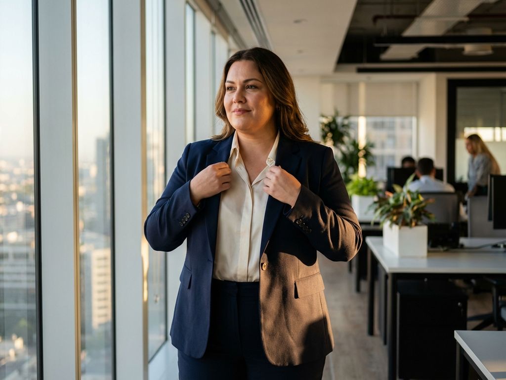 Hoe combineer je een plus size blazer professioneel?