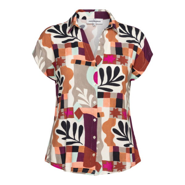 VALETTA ART LEAF LP-Plum multi