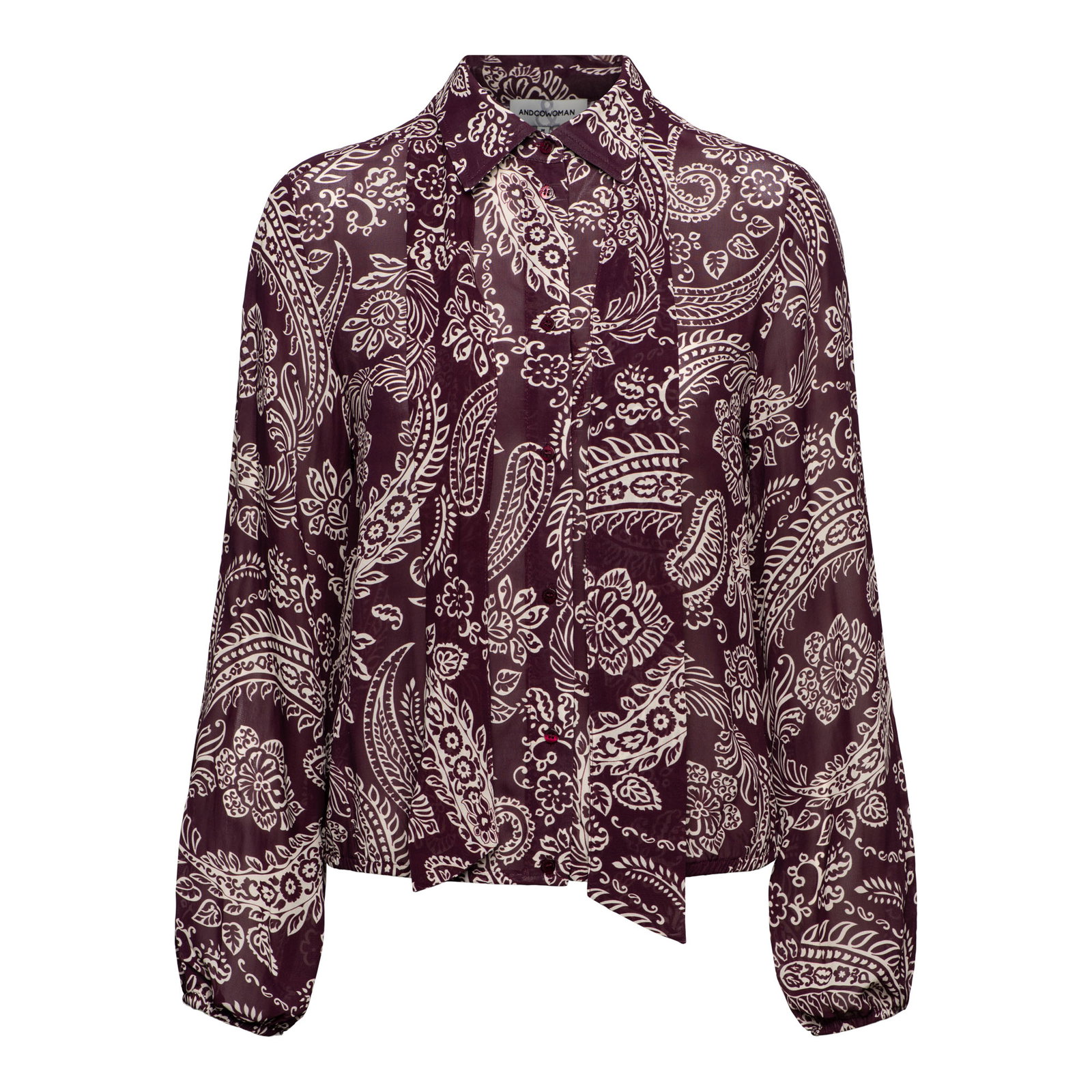 ALISHA PAISLEY LB-Burgundy multi