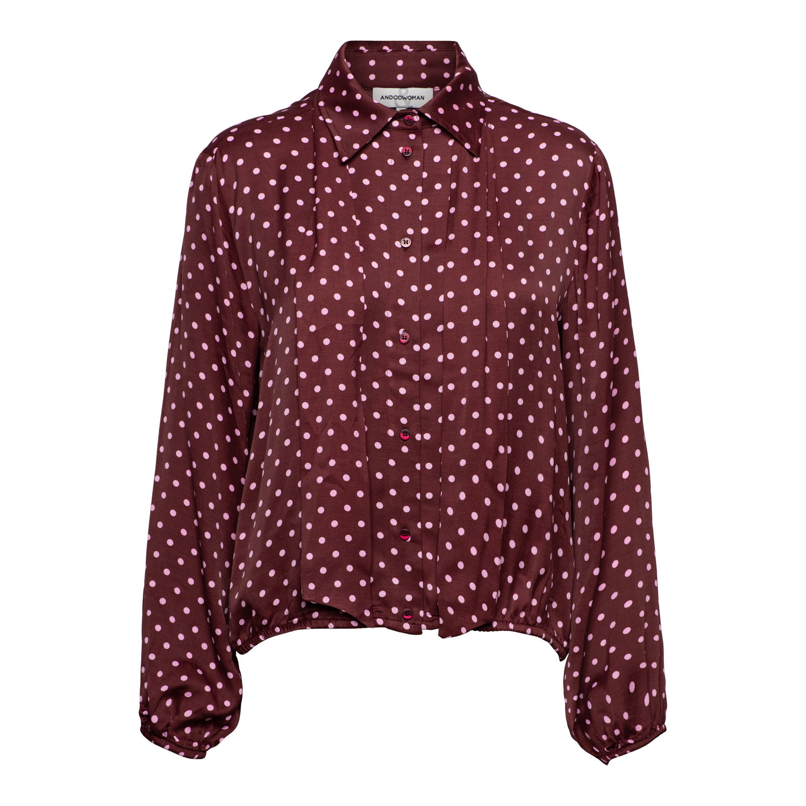 ALISHA POLKA LB-Burgundy multi
