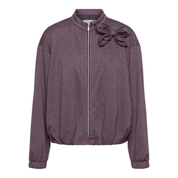 CORA HERRINGBONE LP-Deep Plum multi