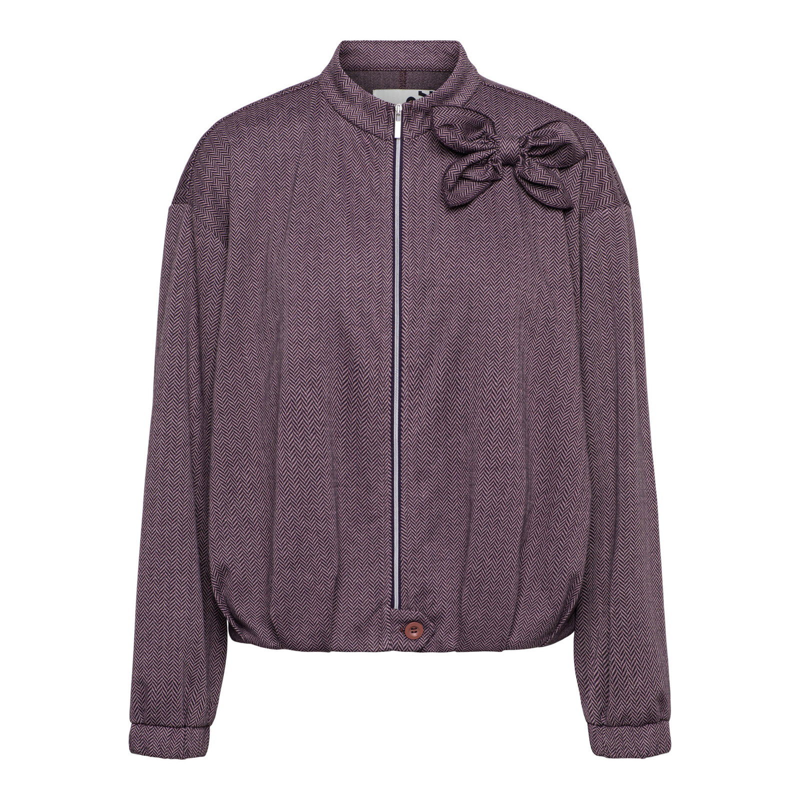 CORA HERRINGBONE LP-Deep Plum multi