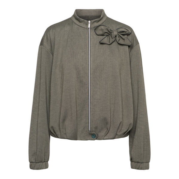 CORA HERRINGBONE KN-Dark Khaki multi